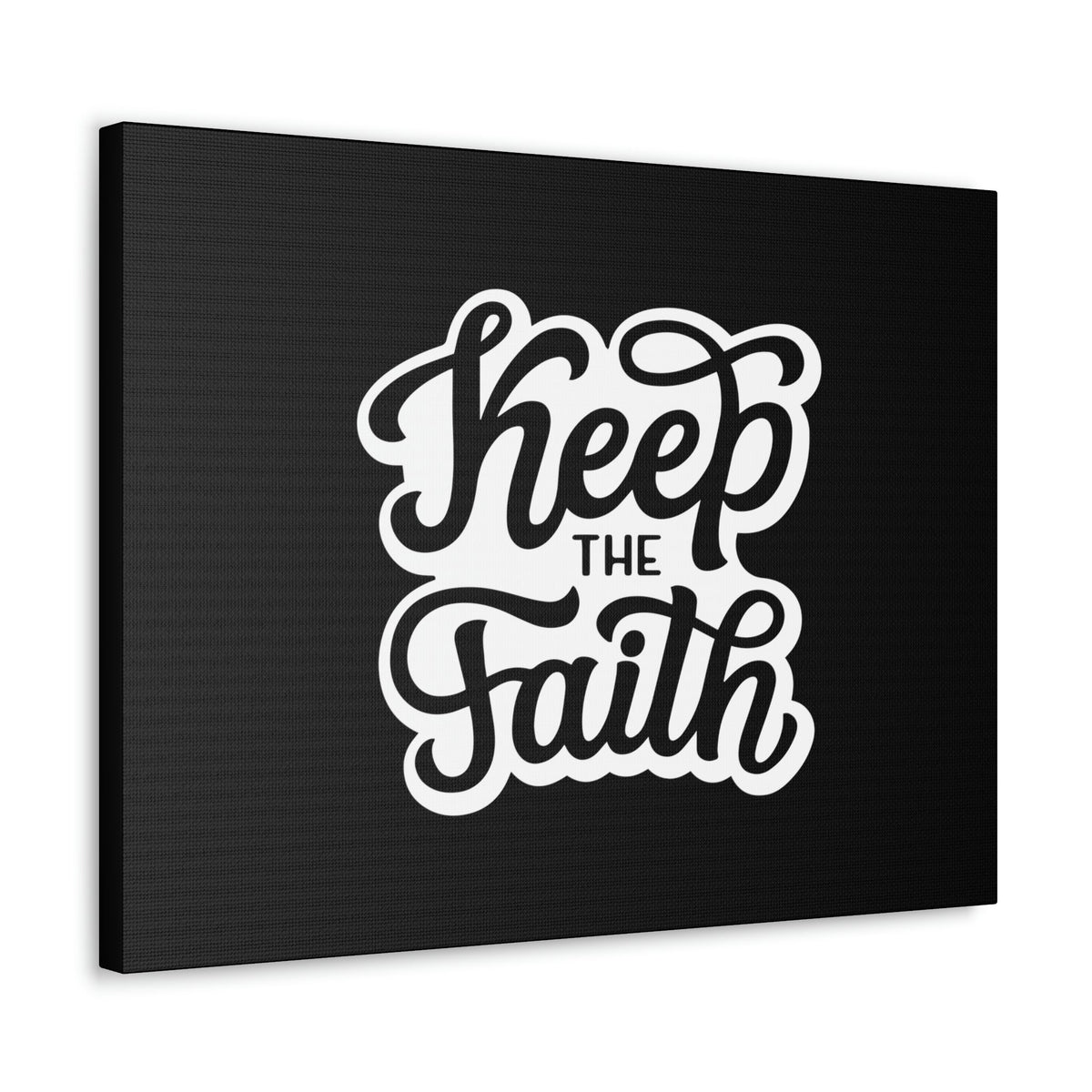 Scripture Walls Keep The Faith Jude 1:20 White Outlined Christian Wall Art Bible Verse Print Ready to Hang Unframed-Express Your Love Gifts