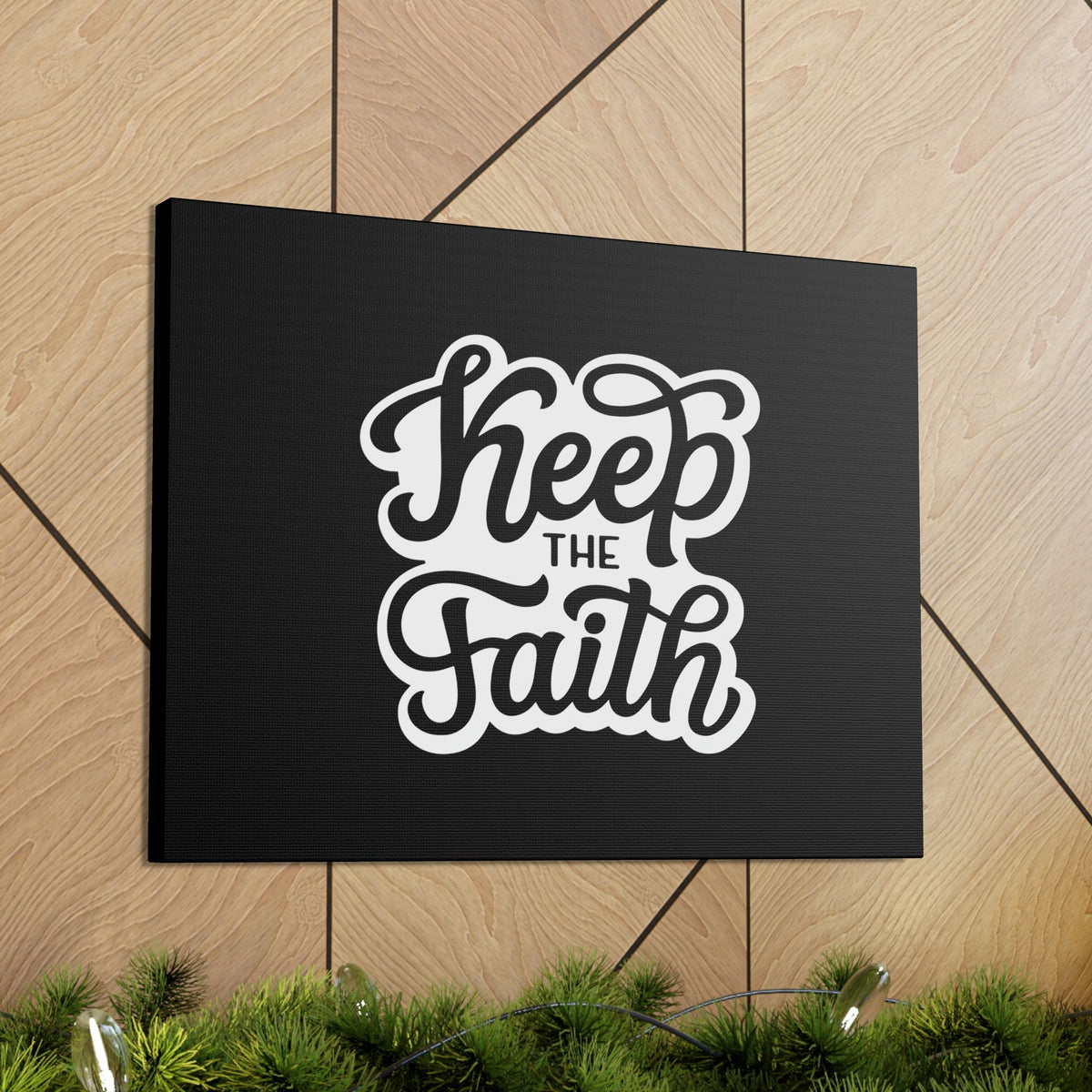Scripture Walls Keep The Faith Jude 1:20 White Outlined Christian Wall Art Bible Verse Print Ready to Hang Unframed-Express Your Love Gifts