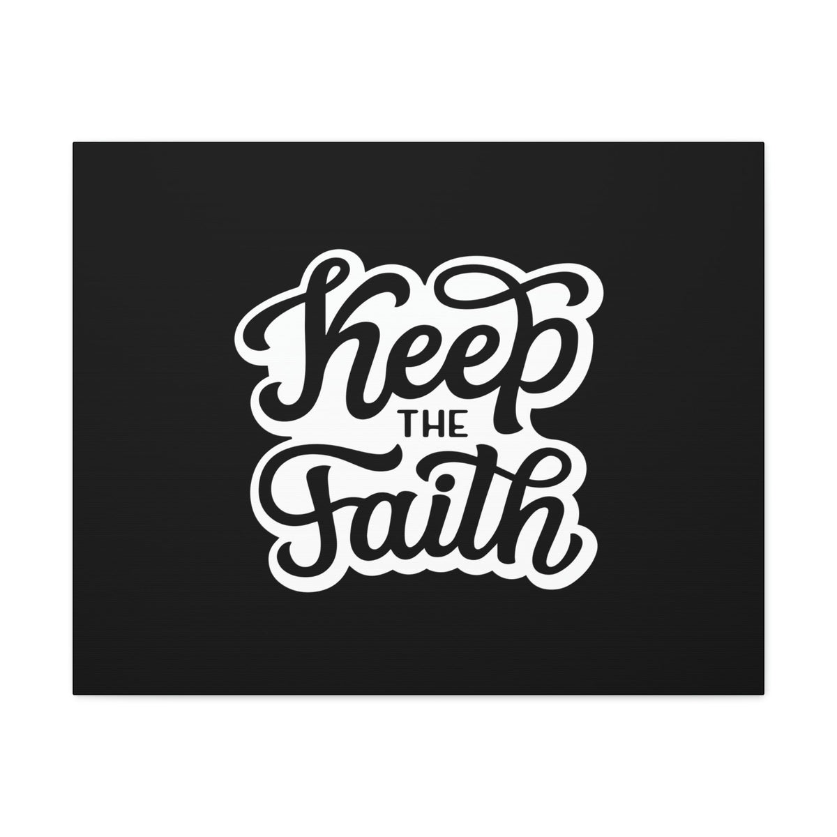 Scripture Walls Keep The Faith Jude 1:20 White Outlined Christian Wall Art Bible Verse Print Ready to Hang Unframed-Express Your Love Gifts