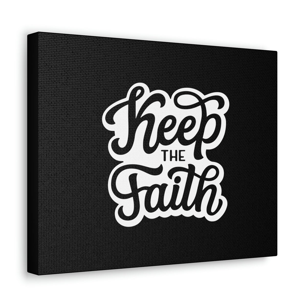 Scripture Walls Keep The Faith Jude 1:20 White Outlined Christian Wall Art Bible Verse Print Ready to Hang Unframed-Express Your Love Gifts
