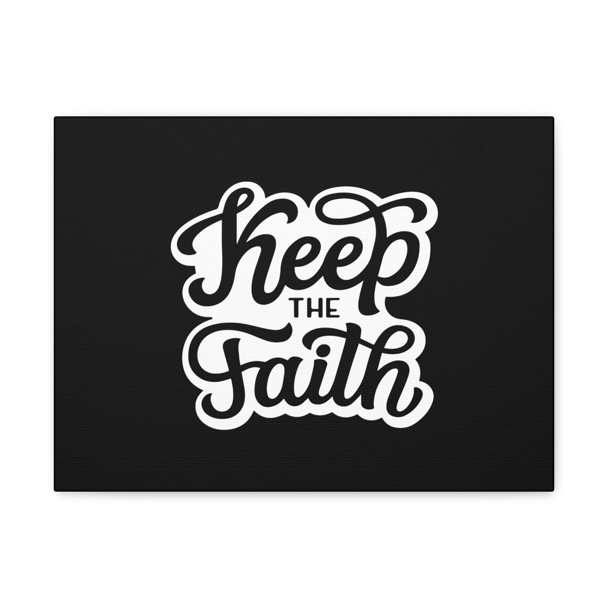 Scripture Walls Keep The Faith Jude 1:20 White Outlined Christian Wall Art Bible Verse Print Ready to Hang Unframed-Express Your Love Gifts