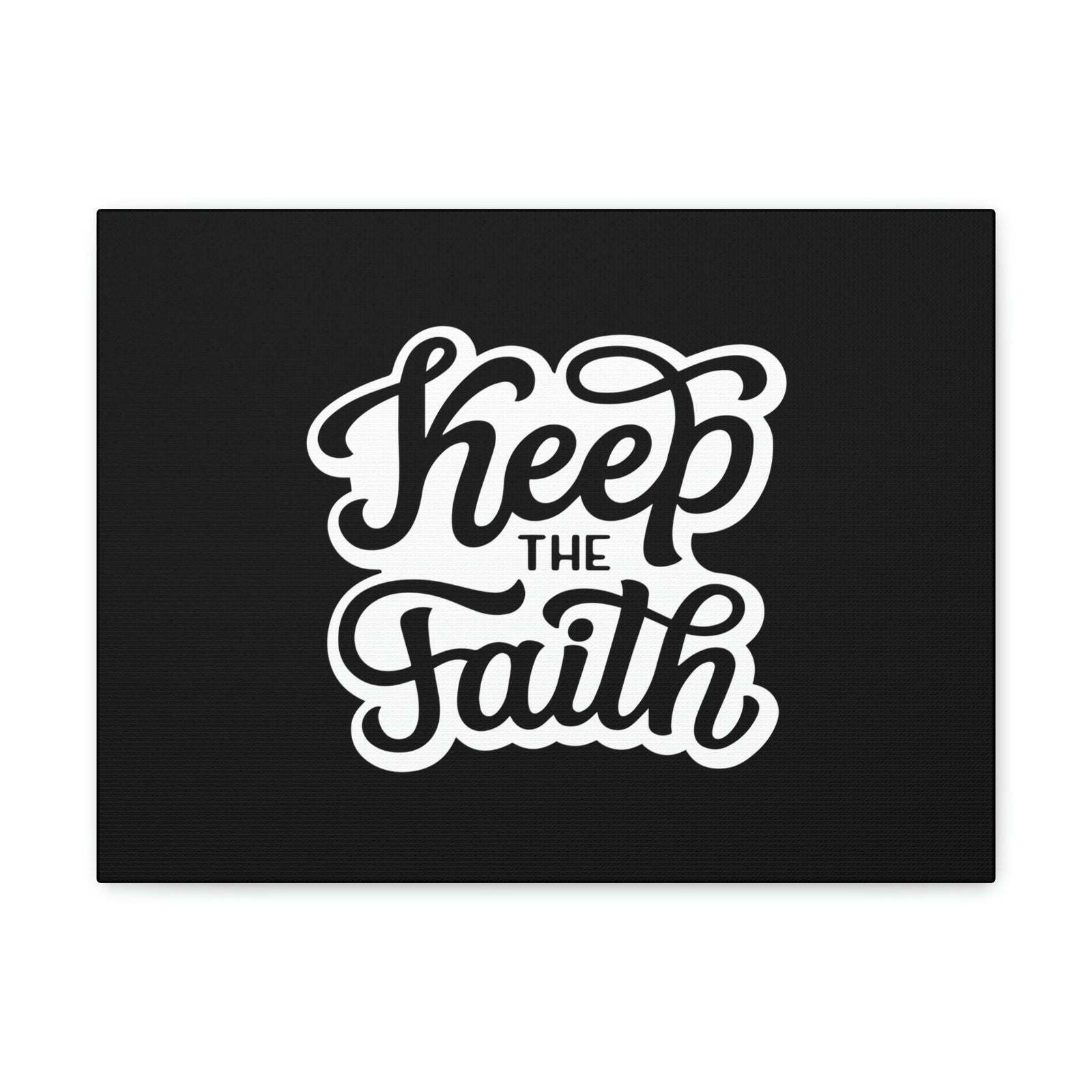 Scripture Walls Keep The Faith Jude 1:20 White Outlined Christian Wall Art Bible Verse Print Ready to Hang Unframed-Express Your Love Gifts
