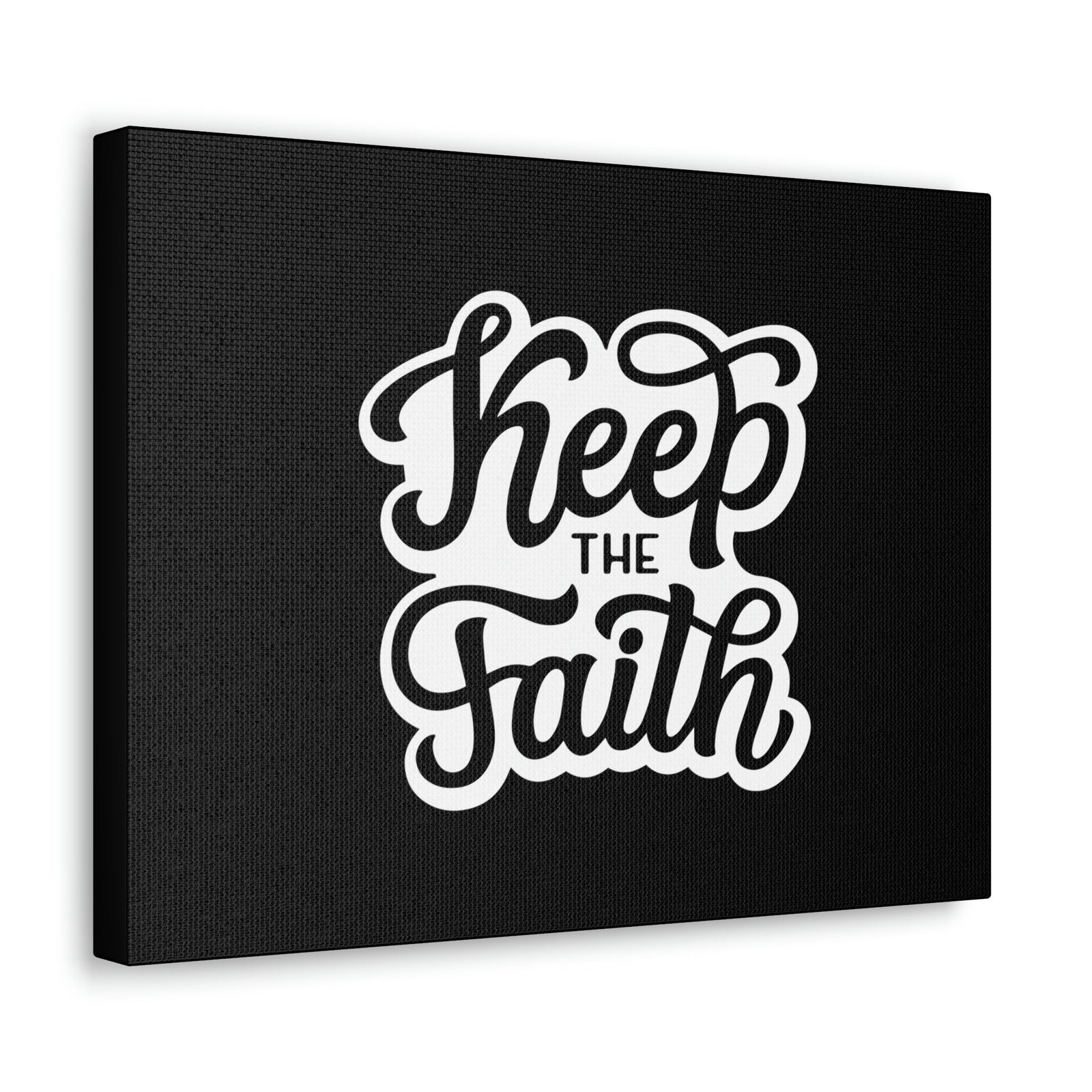 Scripture Walls Keep The Faith Jude 1:20 White Outlined Christian Wall Art Bible Verse Print Ready to Hang Unframed-Express Your Love Gifts