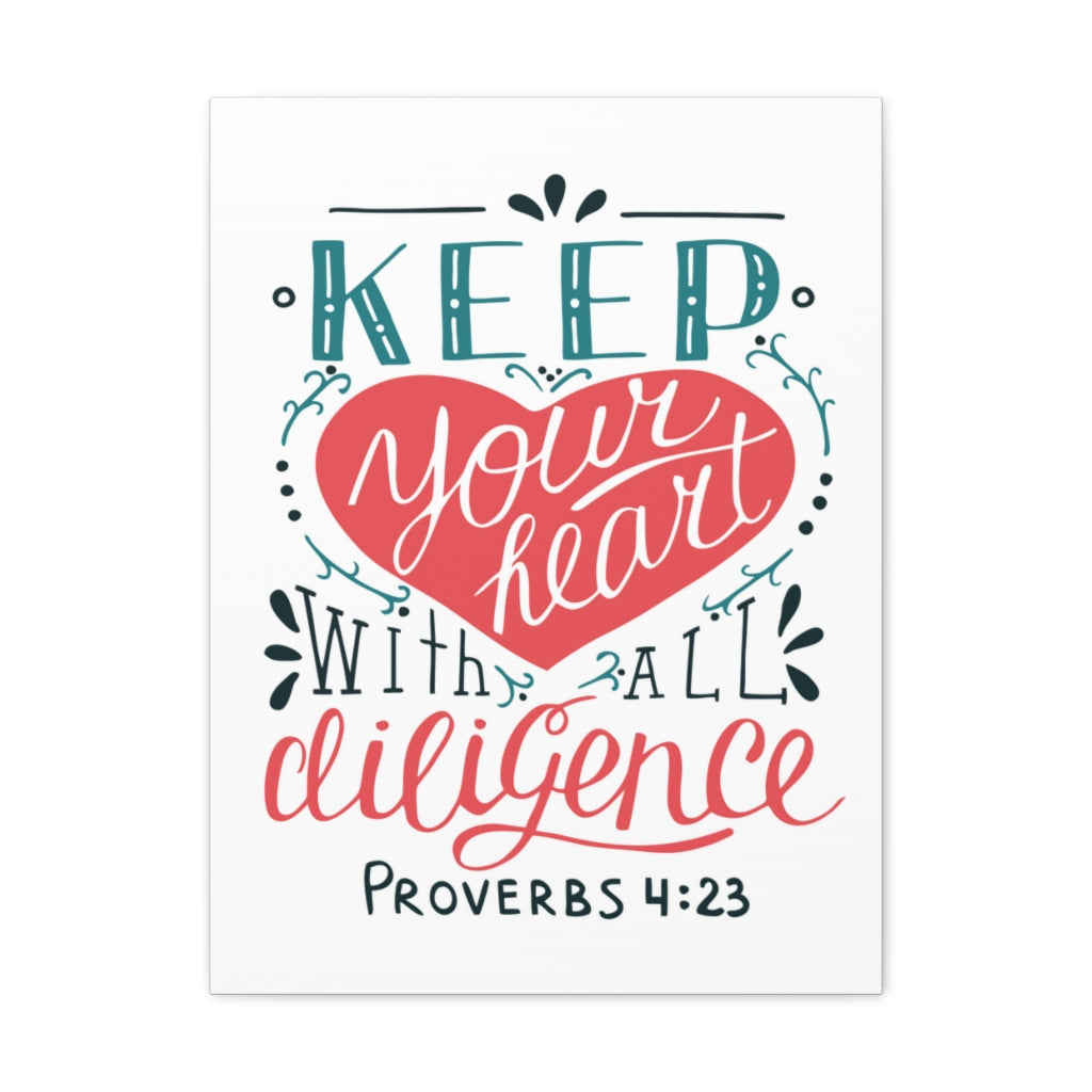 Scripture Walls Keep Your Heart Proverbs 4:23 Christian Wall Art Bible Verse Print Ready To Hang Unframed-Express Your Love Gifts