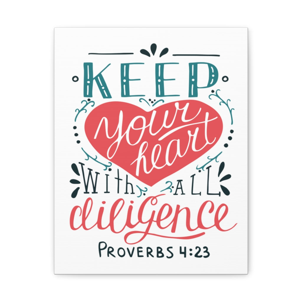 Scripture Walls Keep Your Heart Proverbs 4:23 Christian Wall Art Bible Verse Print Ready To Hang Unframed-Express Your Love Gifts