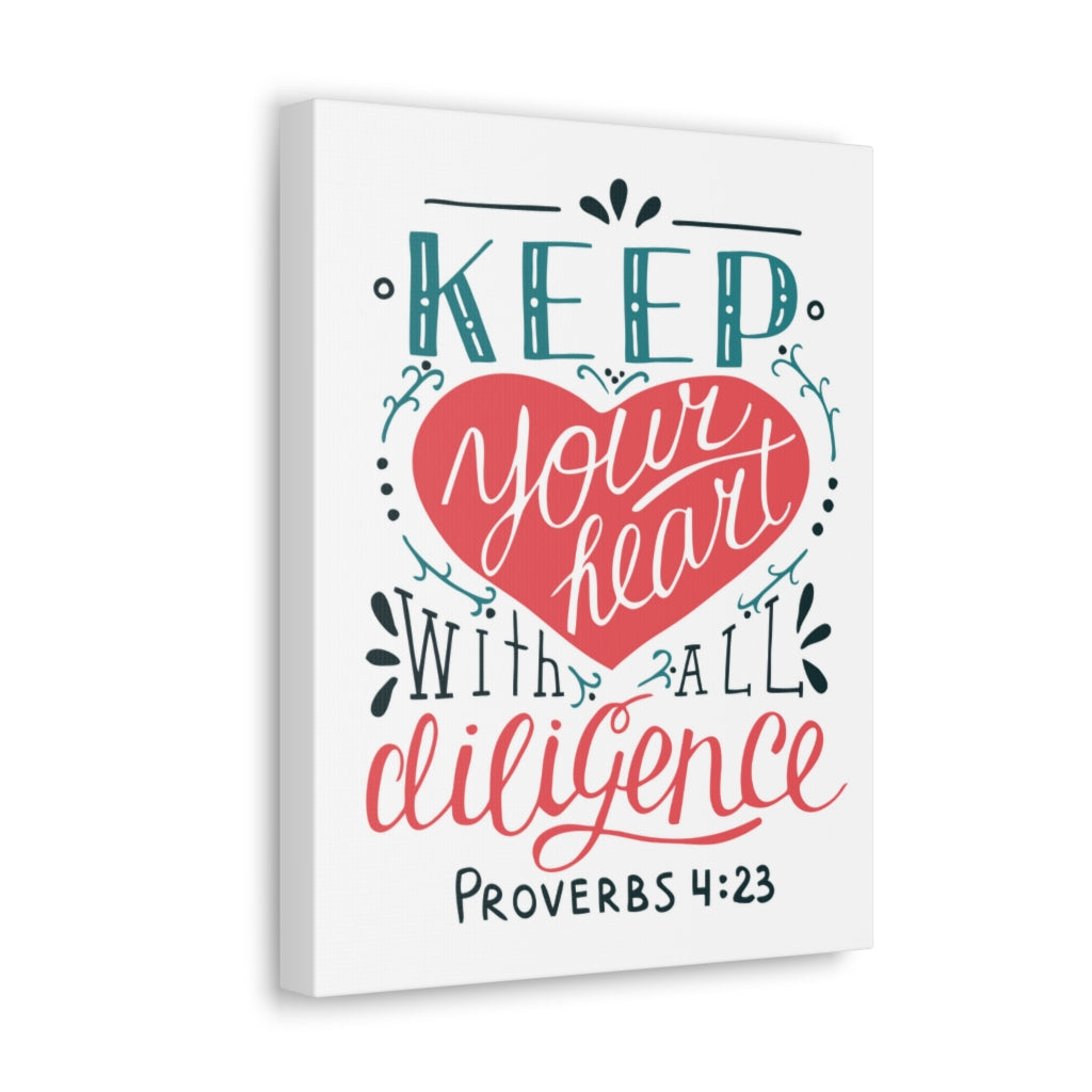 Scripture Walls Keep Your Heart Proverbs 4:23 Christian Wall Art Bible Verse Print Ready To Hang Unframed-Express Your Love Gifts