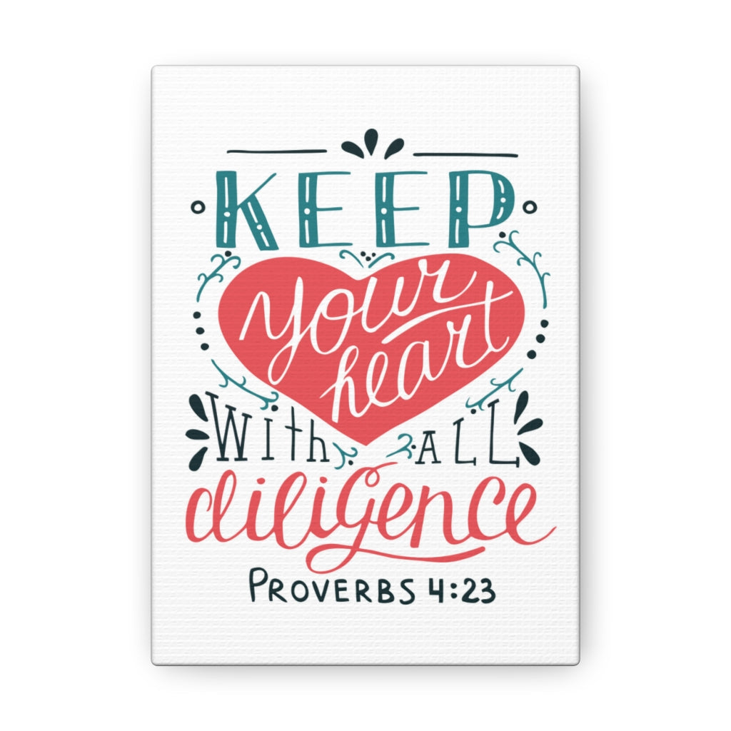 Scripture Walls Keep Your Heart Proverbs 4:23 Christian Wall Art Bible Verse Print Ready To Hang Unframed-Express Your Love Gifts