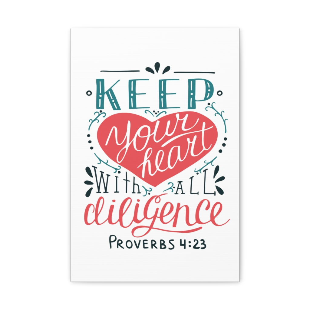 Scripture Walls Keep Your Heart Proverbs 4:23 Christian Wall Art Bible Verse Print Ready To Hang Unframed-Express Your Love Gifts