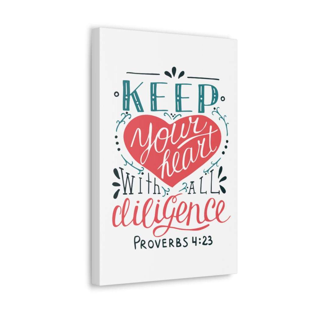 Scripture Walls Keep Your Heart Proverbs 4:23 Christian Wall Art Bible Verse Print Ready To Hang Unframed-Express Your Love Gifts