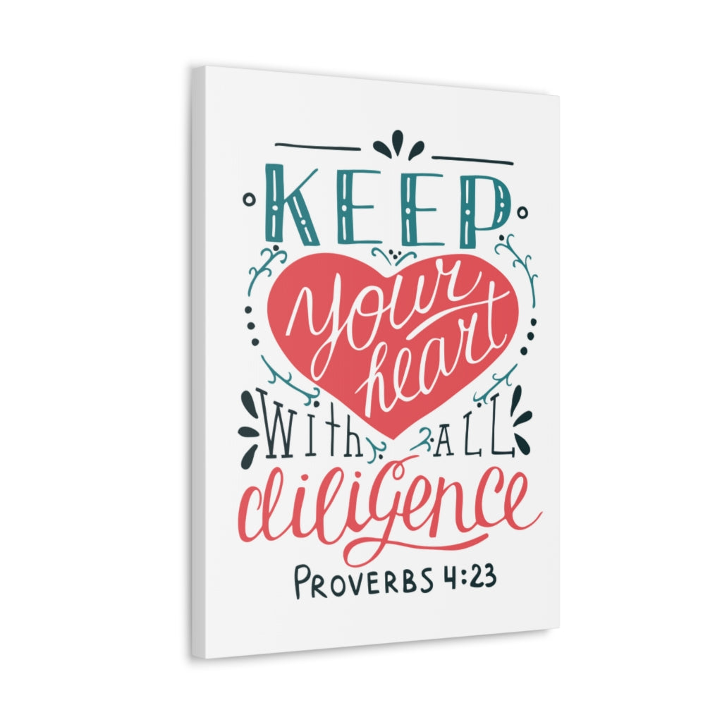 Scripture Walls Keep Your Heart Proverbs 4:23 Christian Wall Art Bible Verse Print Ready To Hang Unframed-Express Your Love Gifts