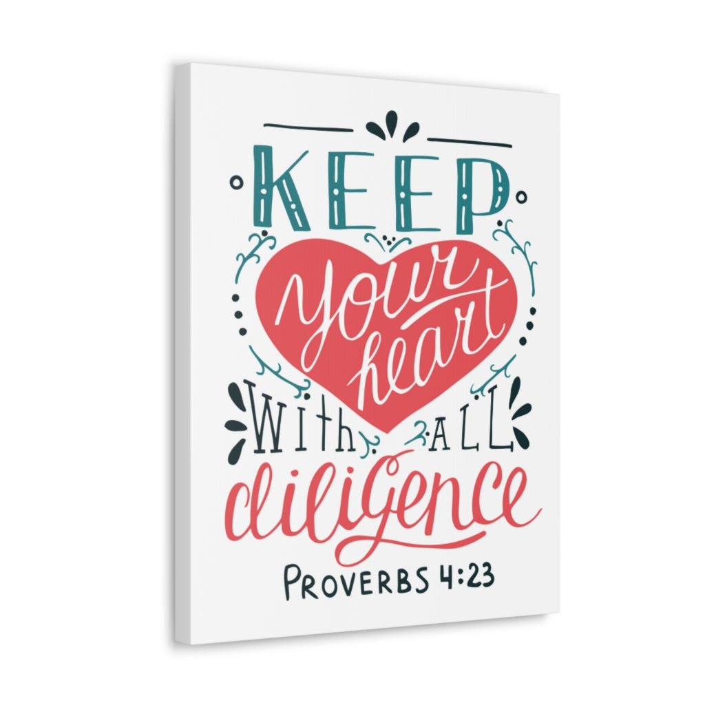 Scripture Walls Keep Your Heart Proverbs 4:23 Christian Wall Art Bible Verse Print Ready To Hang Unframed-Express Your Love Gifts