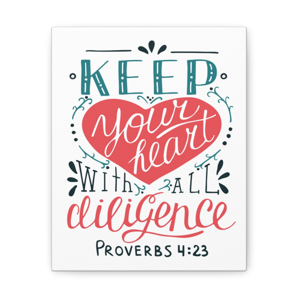 Scripture Walls Keep Your Heart Proverbs 4:23 Christian Wall Art Bible Verse Print Ready To Hang Unframed-Express Your Love Gifts