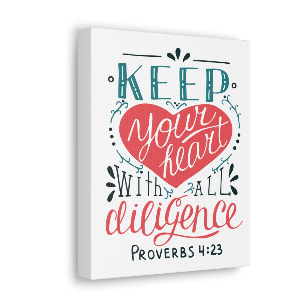Scripture Walls Keep Your Heart Proverbs 4:23 Christian Wall Art Bible Verse Print Ready To Hang Unframed-Express Your Love Gifts