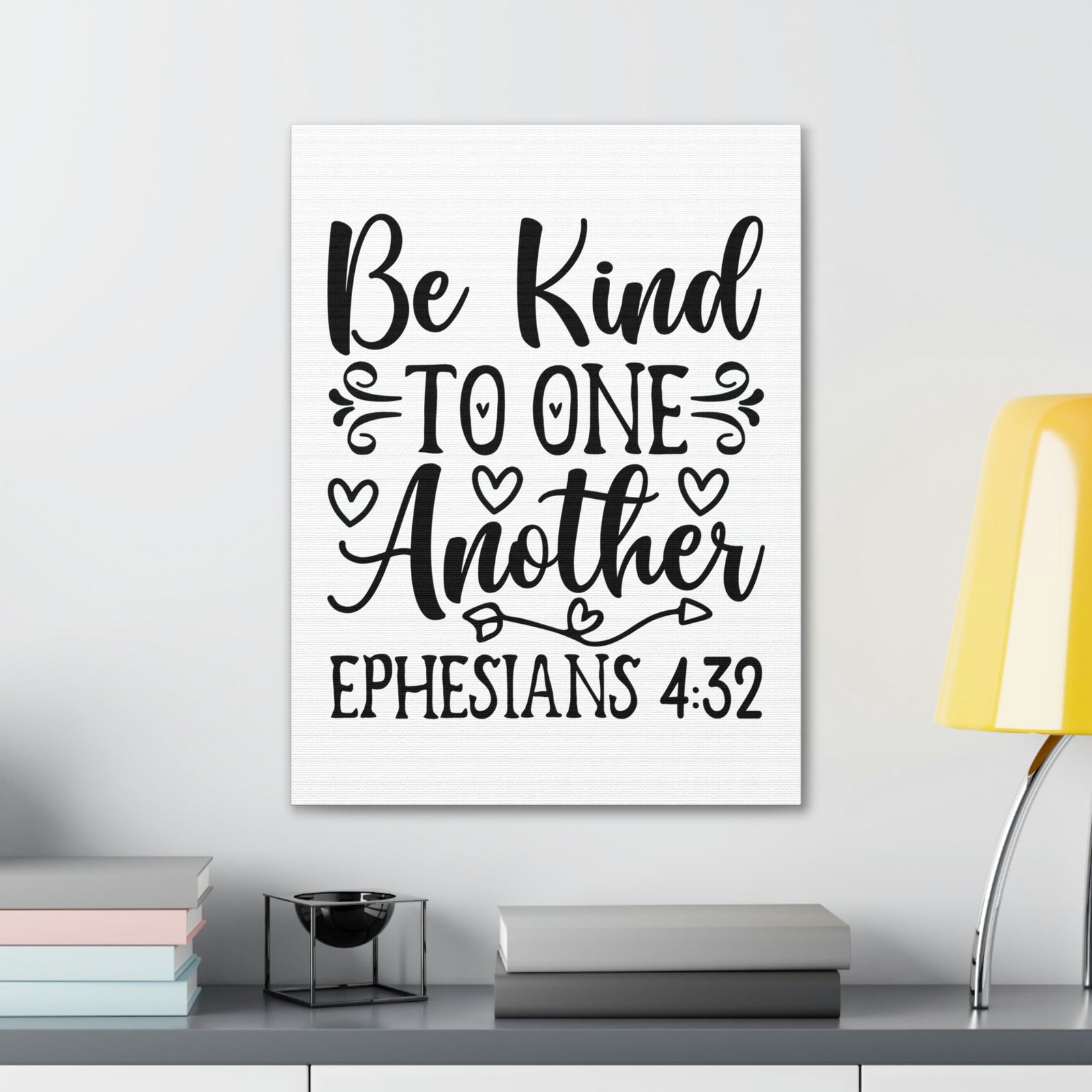 Scripture Walls Kind To One Another Ephesians 4:32 Bible Verse Canvas Christian Wall Art Ready to Hang Unframed-Express Your Love Gifts