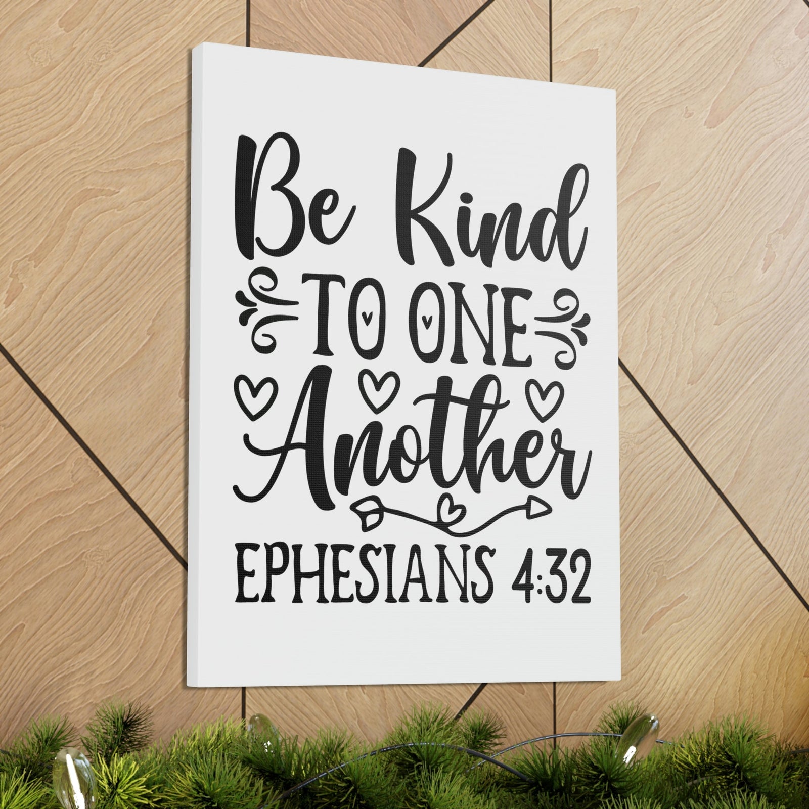 Scripture Walls Kind To One Another Ephesians 4:32 Bible Verse Canvas Christian Wall Art Ready to Hang Unframed-Express Your Love Gifts