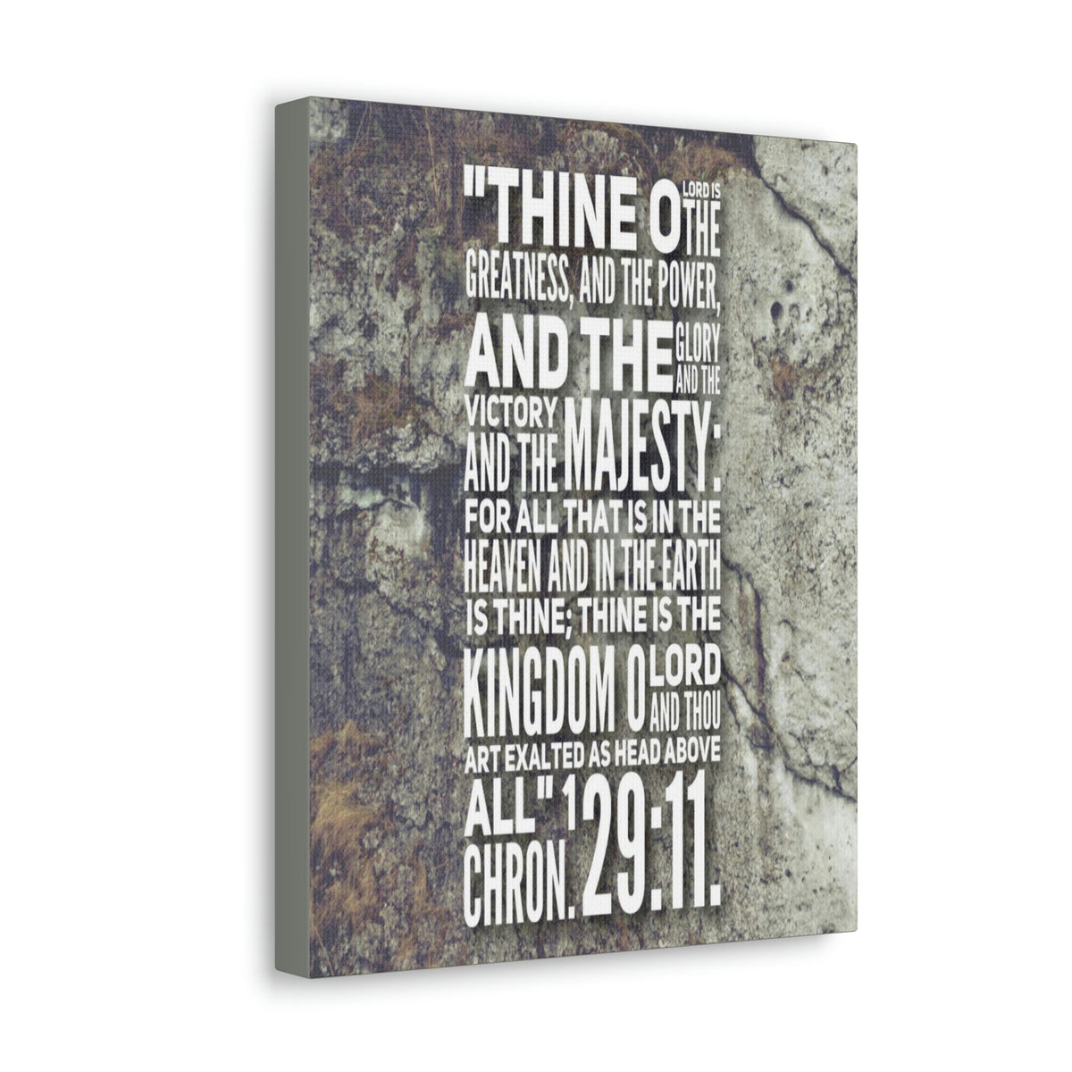 Scripture Walls Kingdom O Lord 1 Chronicles 29:11 Bible Verse Canvas Christian Wall Art Bible Verse Print Ready To Hang Unframed-Express Your Love Gifts