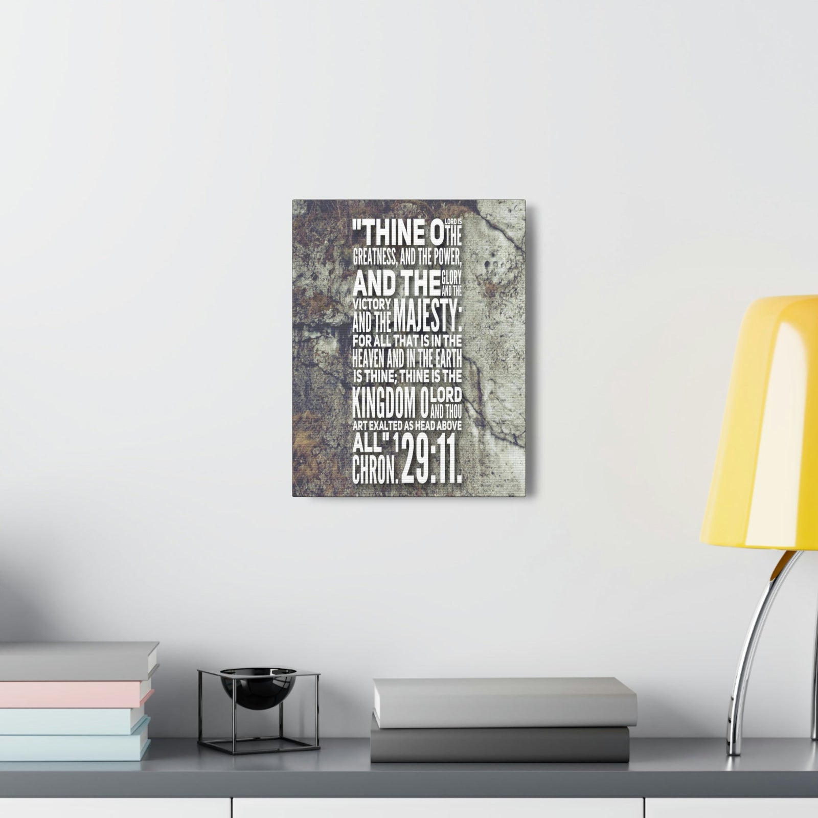 Scripture Walls Kingdom O Lord 1 Chronicles 29:11 Bible Verse Canvas Christian Wall Art Bible Verse Print Ready To Hang Unframed-Express Your Love Gifts