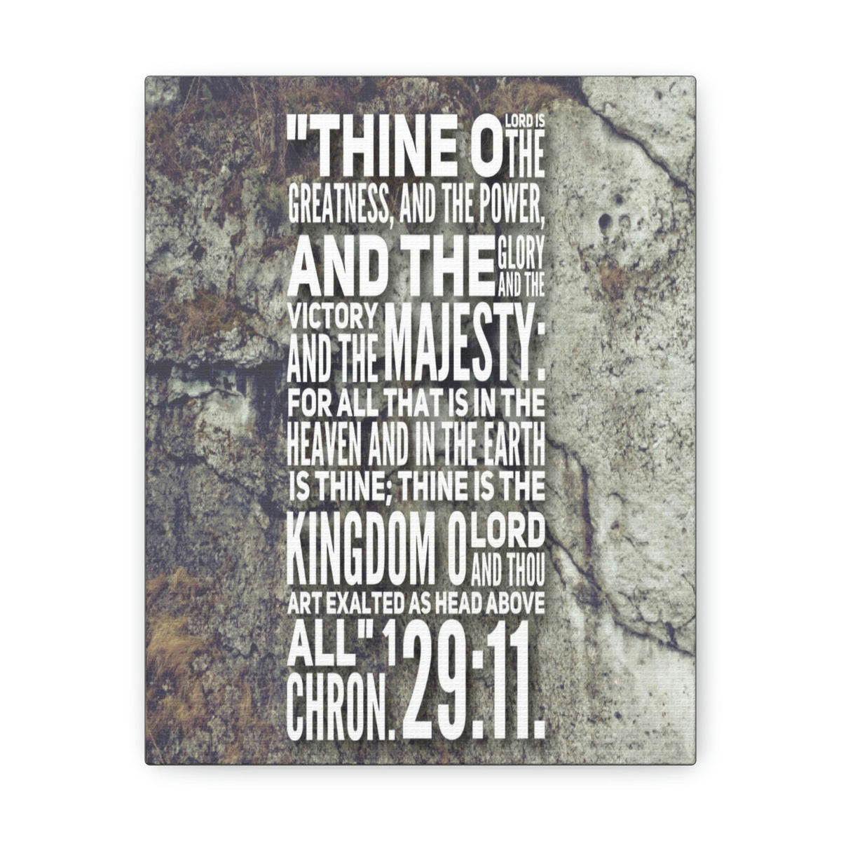 Scripture Walls Kingdom O Lord 1 Chronicles 29:11 Bible Verse Canvas Christian Wall Art Bible Verse Print Ready To Hang Unframed-Express Your Love Gifts