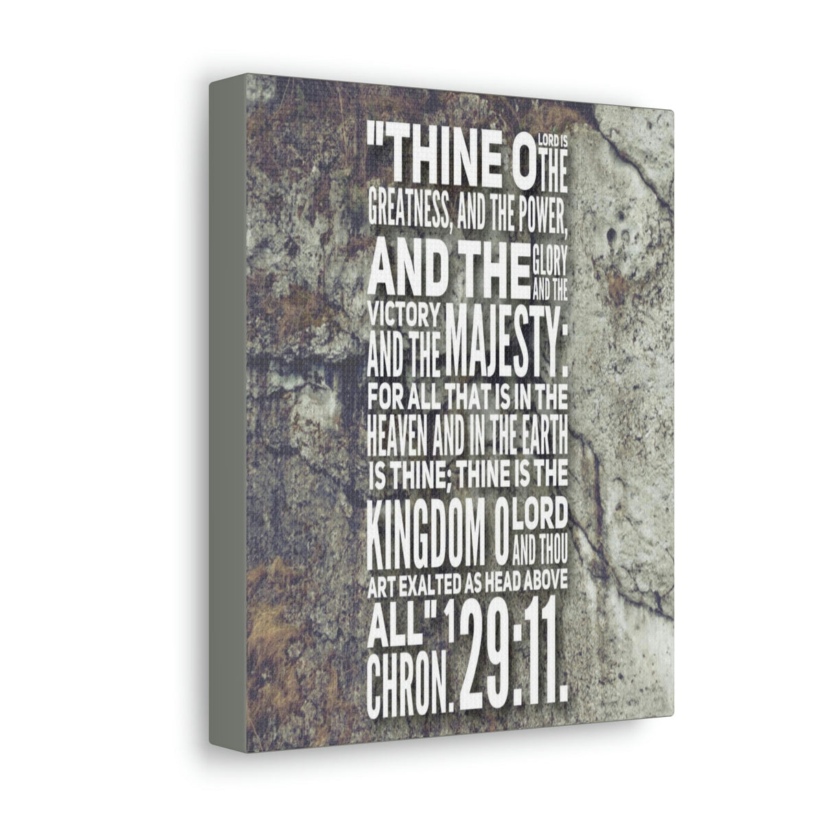 Scripture Walls Kingdom O Lord 1 Chronicles 29:11 Bible Verse Canvas Christian Wall Art Bible Verse Print Ready To Hang Unframed-Express Your Love Gifts