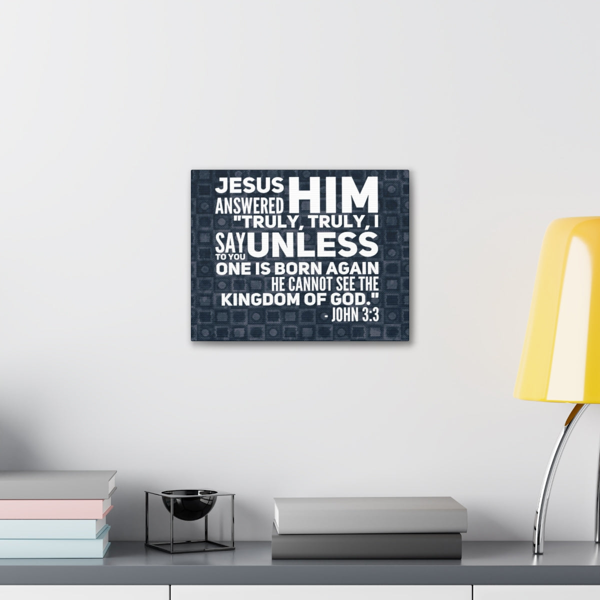 Scripture Walls Kingdom Of God John 3:3 Bible Verse Canvas Christian Wall Art Bible Verse Print Ready To Hang Unframed-Express Your Love Gifts