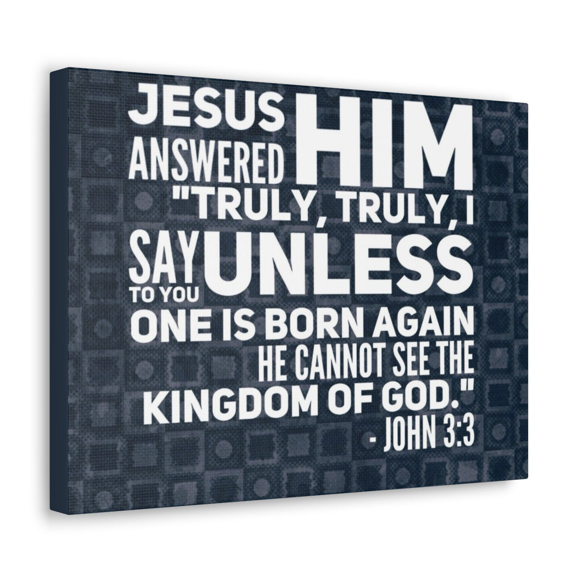 Scripture Walls Kingdom Of God John 3:3 Bible Verse Canvas Christian Wall Art Bible Verse Print Ready To Hang Unframed-Express Your Love Gifts