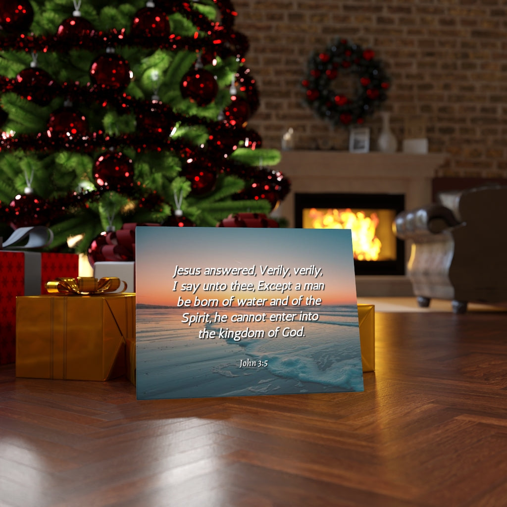 Scripture Walls Kingdom Of God John 3:5 Bible Verse Canvas Christian Wall Art Ready to Hang Unframed-Express Your Love Gifts