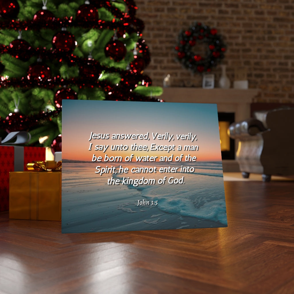 Scripture Walls Kingdom Of God John 3:5 Bible Verse Canvas Christian Wall Art Ready to Hang Unframed-Express Your Love Gifts