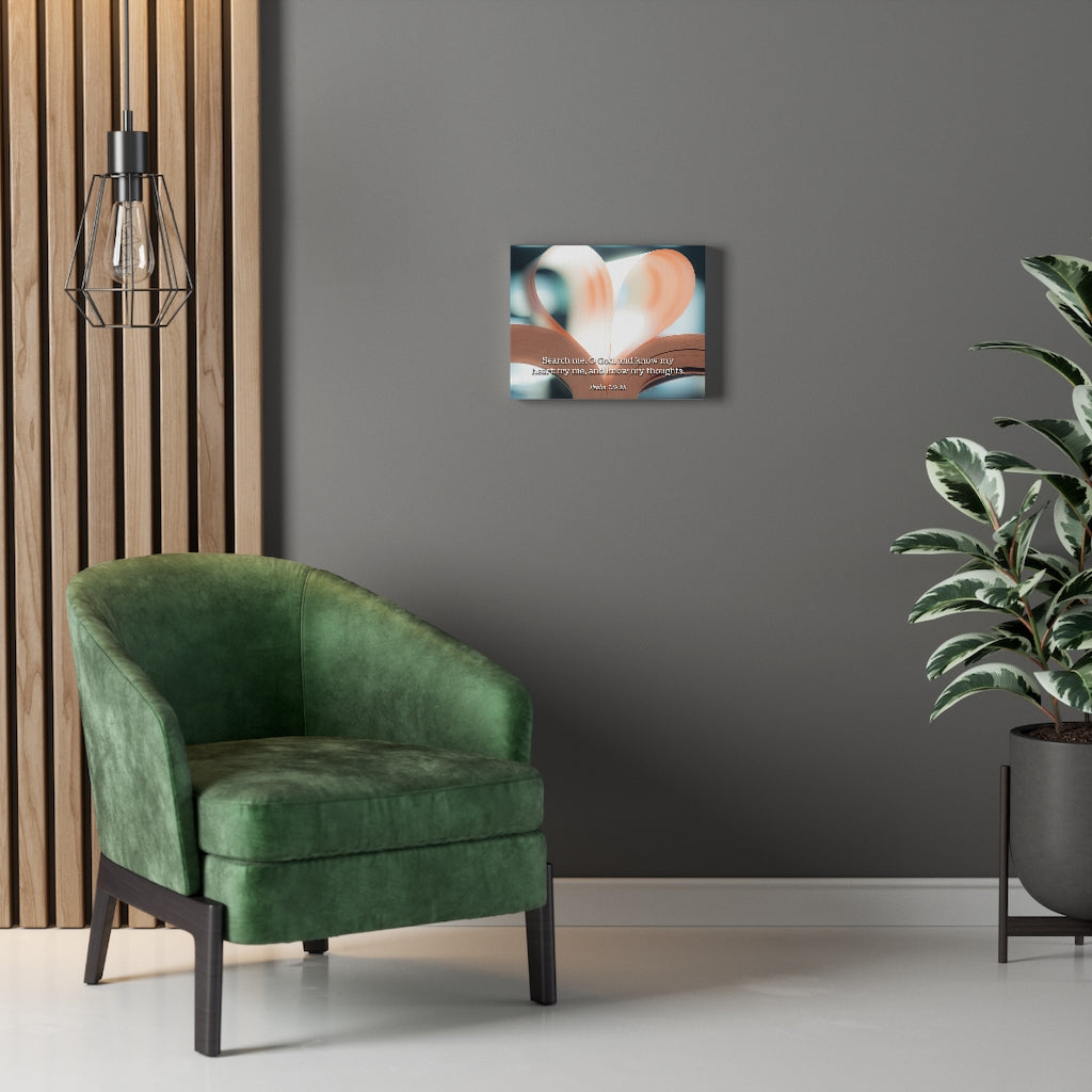 Scripture Walls Know My Thoughts Psalm 139:23 Bible Verse Canvas Christian Wall Art Ready to Hang Unframed-Express Your Love Gifts