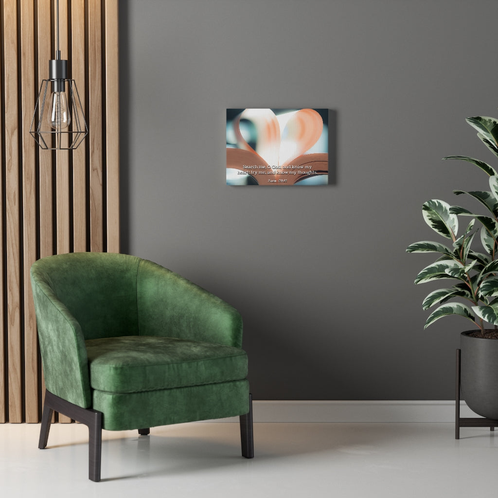 Scripture Walls Know My Thoughts Psalm 139:23 Bible Verse Canvas Christian Wall Art Ready to Hang Unframed-Express Your Love Gifts