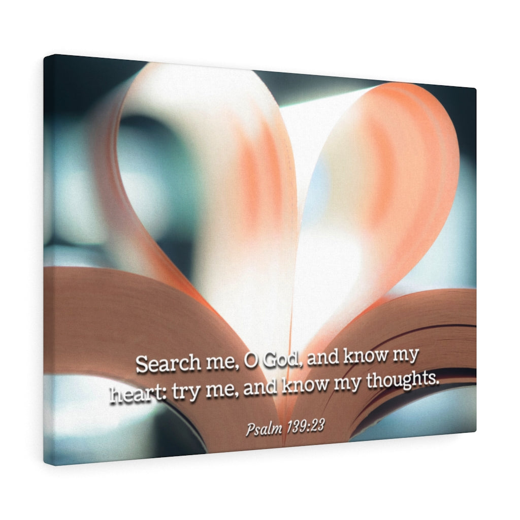 Scripture Walls Know My Thoughts Psalm 139:23 Bible Verse Canvas Christian Wall Art Ready to Hang Unframed-Express Your Love Gifts