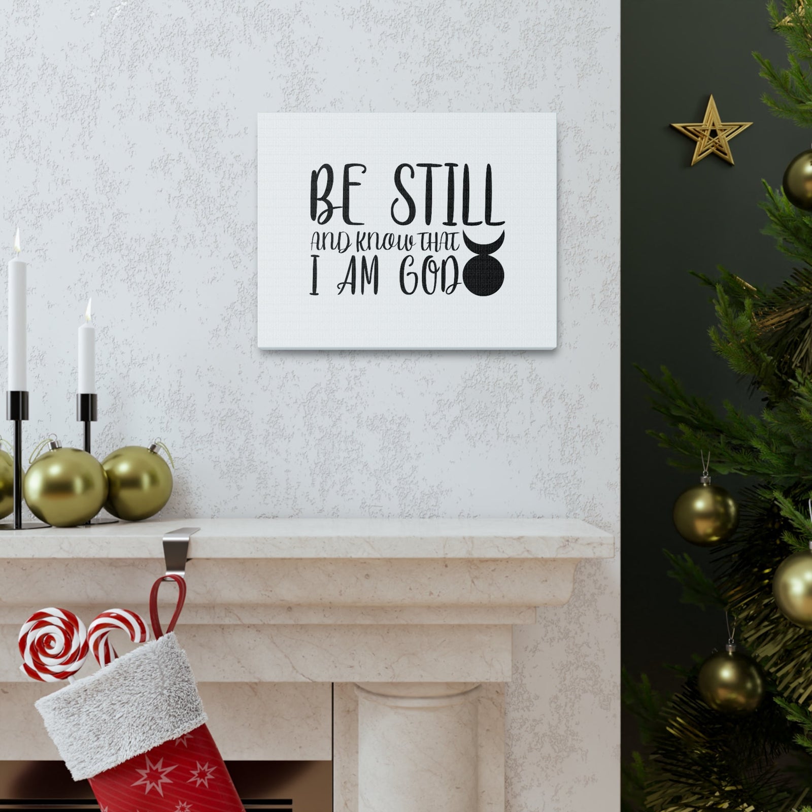Scripture Walls Know That I Am God Genesis 35:11 Christian Wall Art Bible Verse Print Ready to Hang Unframed-Express Your Love Gifts