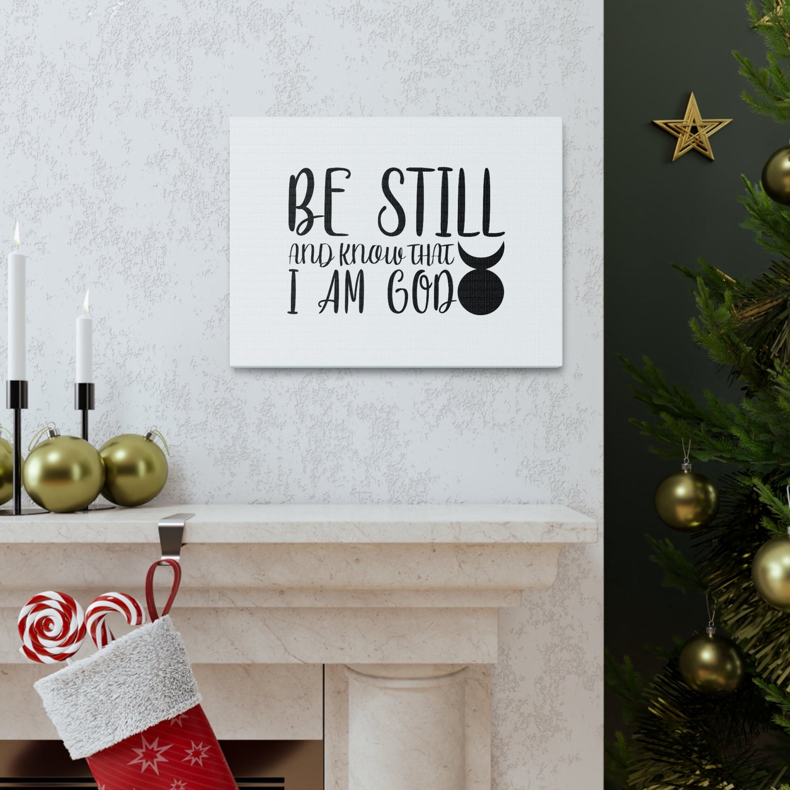 Scripture Walls Know That I Am God Genesis 35:11 Christian Wall Art Bible Verse Print Ready to Hang Unframed-Express Your Love Gifts