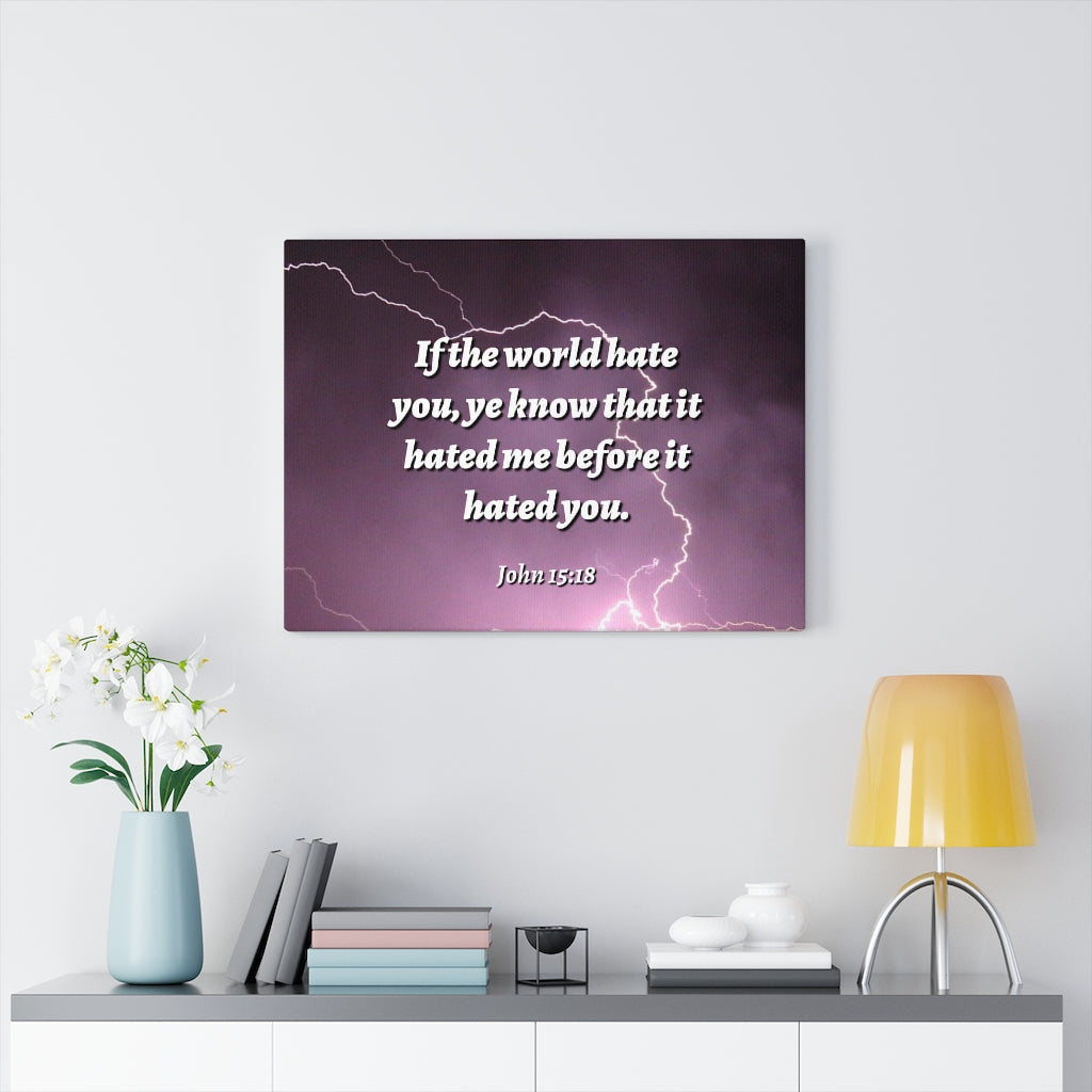 Scripture Walls Know That It John 15:18 Bible Verse Canvas Christian Wall Art Ready to Hang Unframed-Express Your Love Gifts