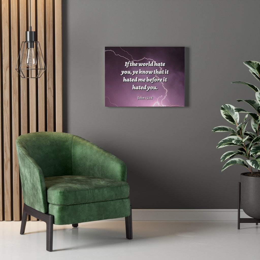 Scripture Walls Know That It John 15:18 Bible Verse Canvas Christian Wall Art Ready to Hang Unframed-Express Your Love Gifts