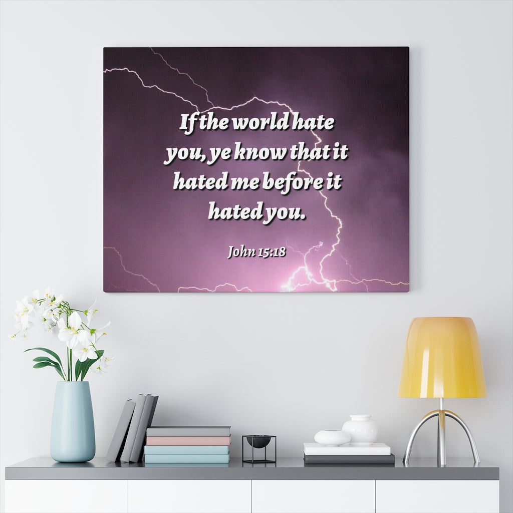 Scripture Walls Know That It John 15:18 Bible Verse Canvas Christian Wall Art Ready to Hang Unframed-Express Your Love Gifts
