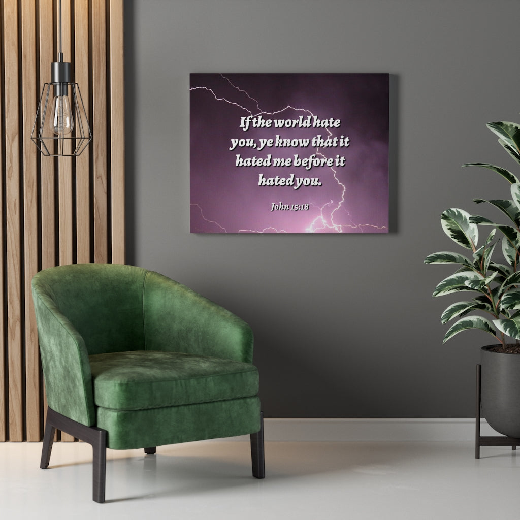 Scripture Walls Know That It John 15:18 Bible Verse Canvas Christian Wall Art Ready to Hang Unframed-Express Your Love Gifts