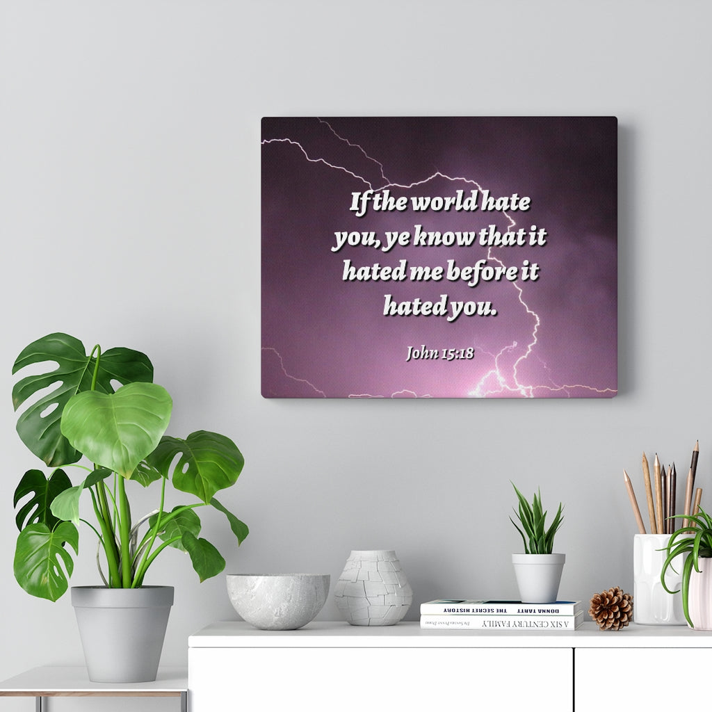 Scripture Walls Know That It John 15:18 Bible Verse Canvas Christian Wall Art Ready to Hang Unframed-Express Your Love Gifts