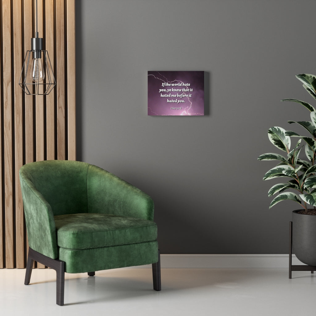 Scripture Walls Know That It John 15:18 Bible Verse Canvas Christian Wall Art Ready to Hang Unframed-Express Your Love Gifts