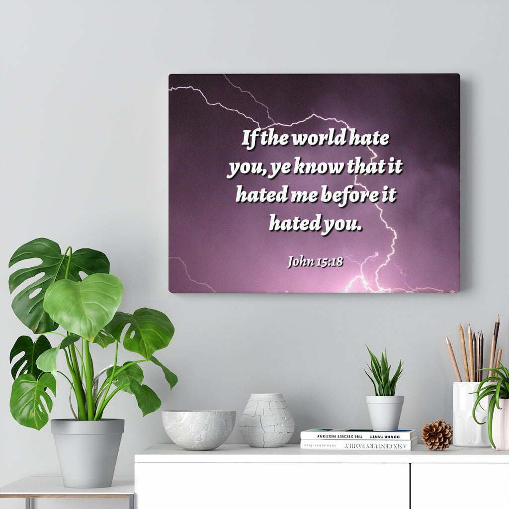 Scripture Walls Know That It John 15:18 Bible Verse Canvas Christian Wall Art Ready to Hang Unframed-Express Your Love Gifts