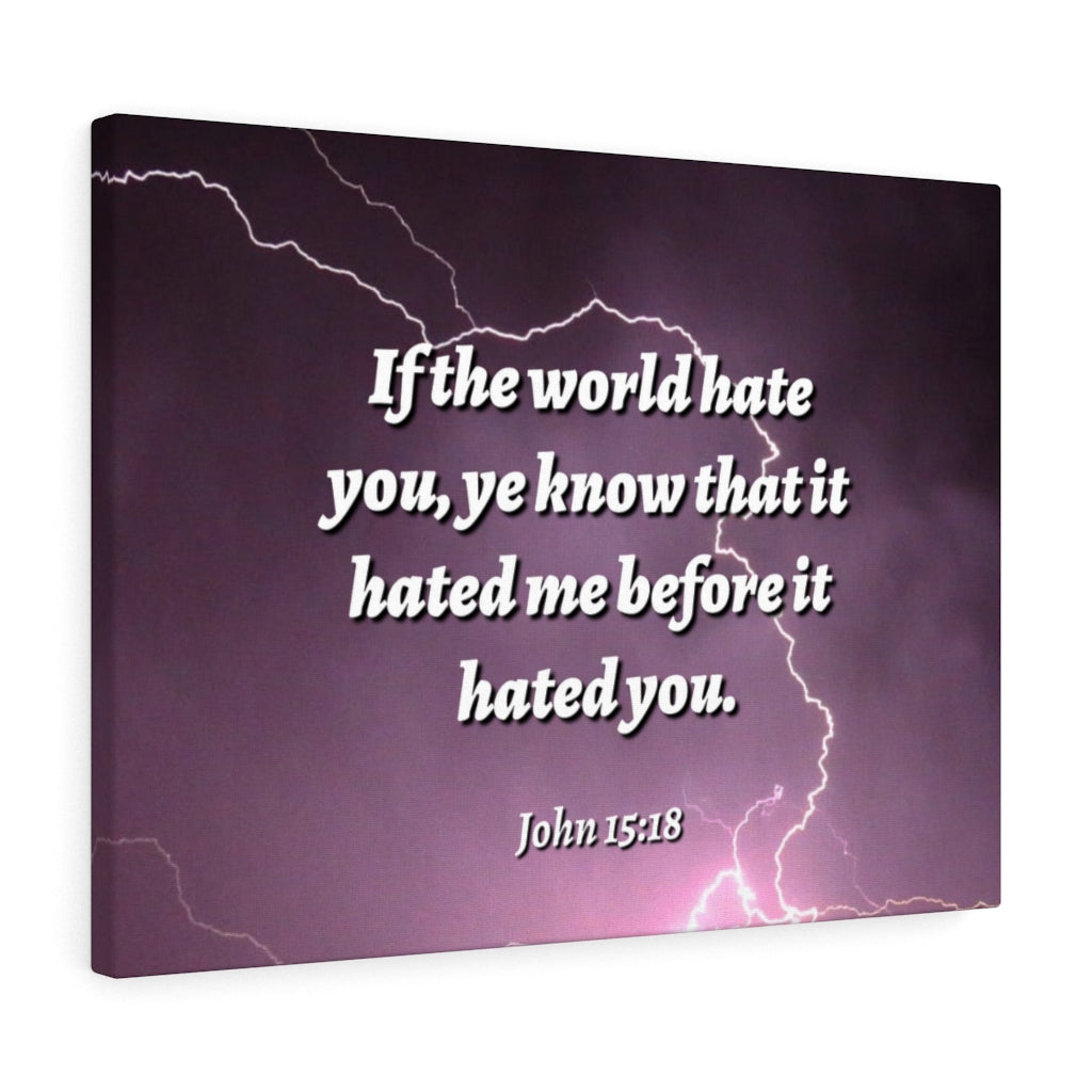 Scripture Walls Know That It John 15:18 Bible Verse Canvas Christian Wall Art Ready to Hang Unframed-Express Your Love Gifts