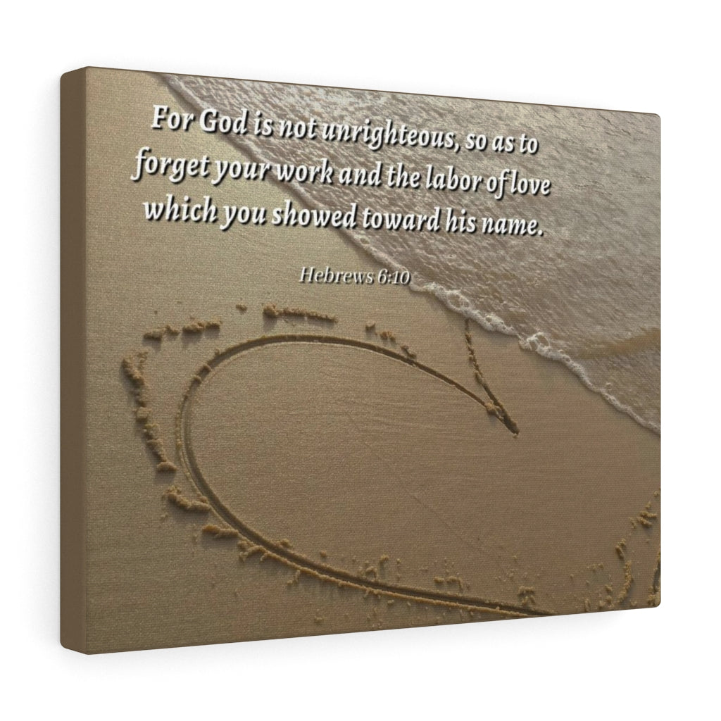 Scripture Walls Labour Of Love Hebrews 6:10 Bible Verse Canvas Christian Wall Art Ready to Hang Unframed-Express Your Love Gifts