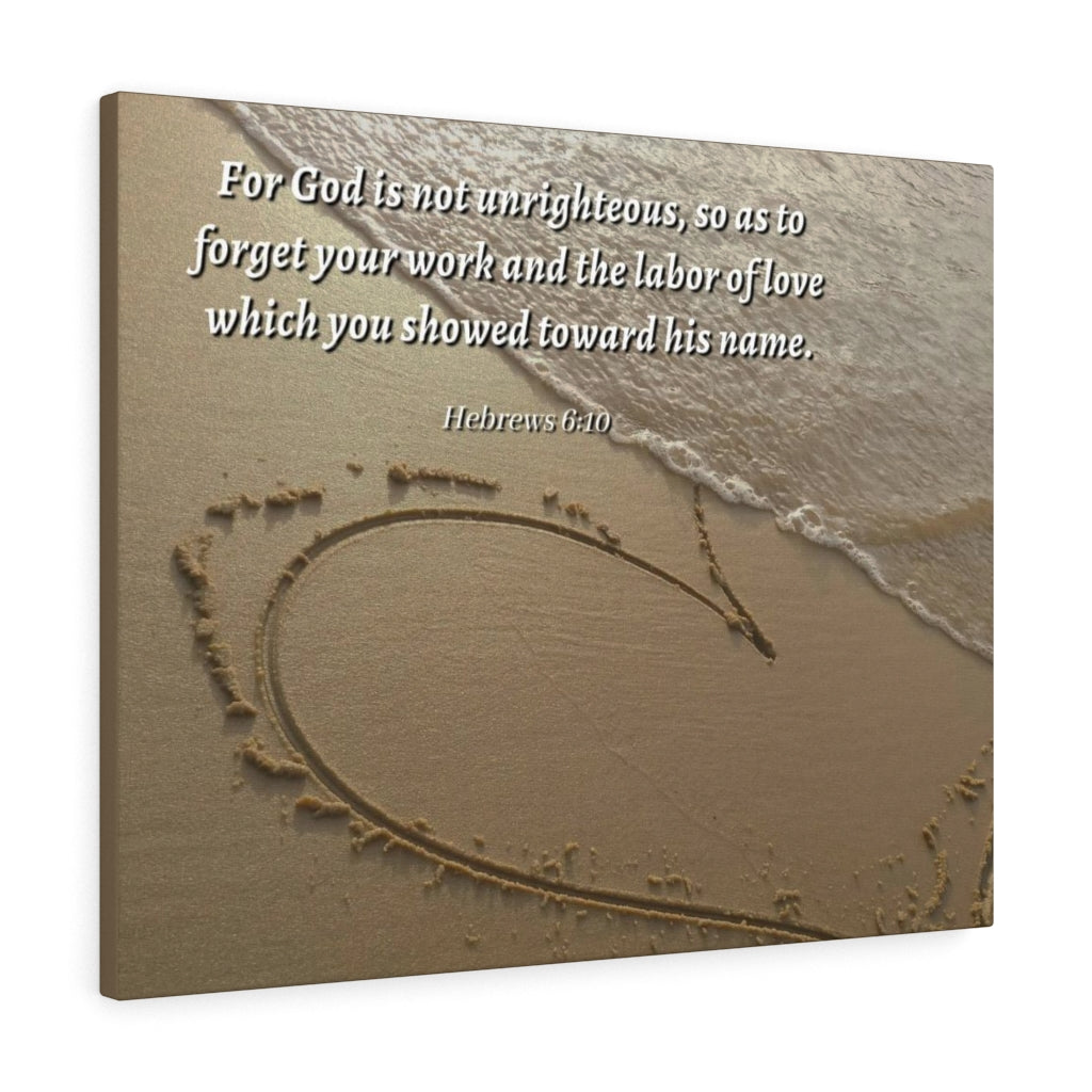 Scripture Walls Labour Of Love Hebrews 6:10 Bible Verse Canvas Christian Wall Art Ready to Hang Unframed-Express Your Love Gifts