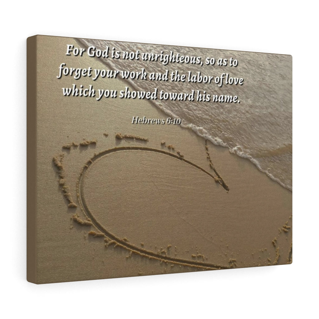 Scripture Walls Labour Of Love Hebrews 6:10 Bible Verse Canvas Christian Wall Art Ready to Hang Unframed-Express Your Love Gifts