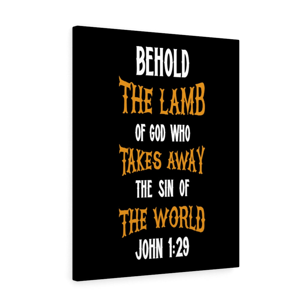 Scripture Walls Lamb of God John 1:29 Bible Verse Canvas Christian Wall Art Ready to Hang Unframed-Express Your Love Gifts