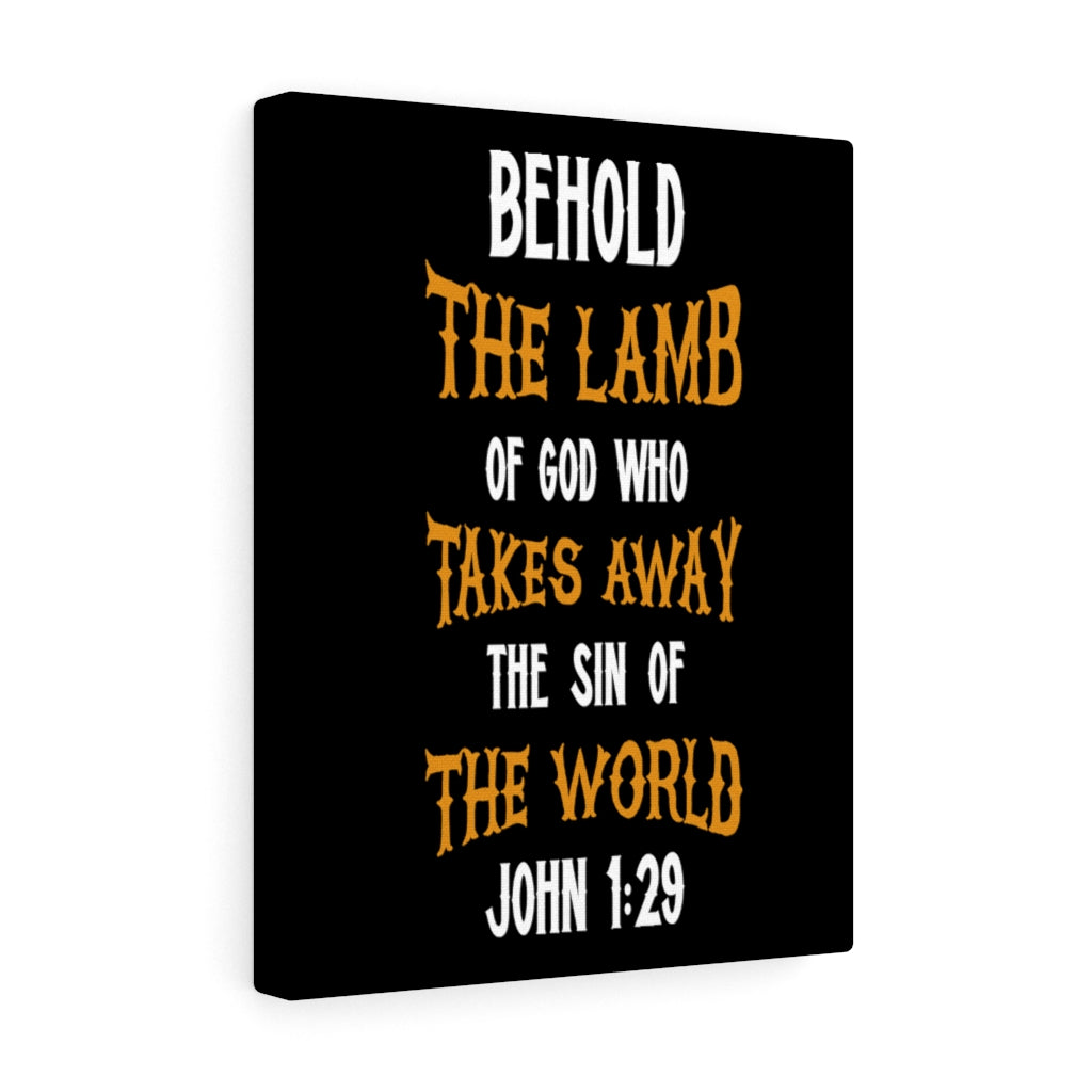 Scripture Walls Lamb of God John 1:29 Bible Verse Canvas Christian Wall Art Ready to Hang Unframed-Express Your Love Gifts