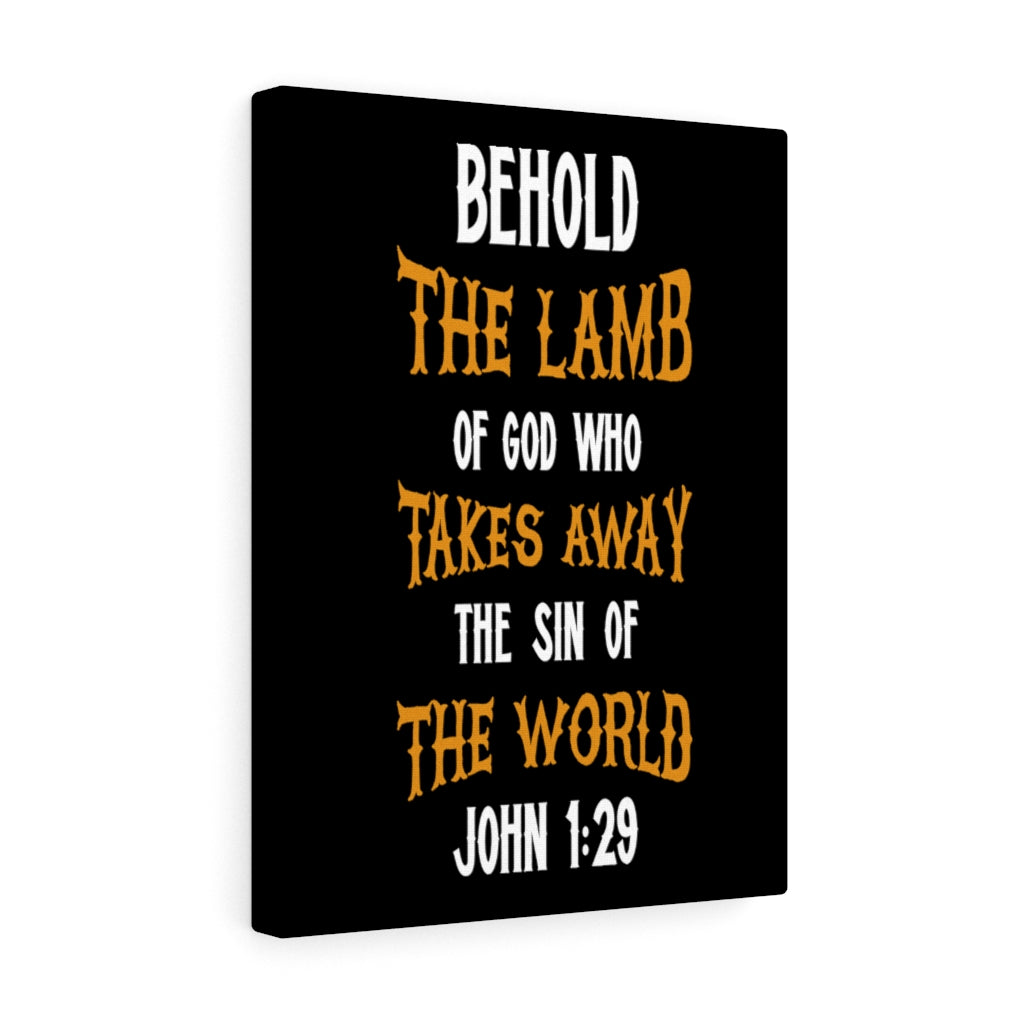 Scripture Walls Lamb of God John 1:29 Bible Verse Canvas Christian Wall Art Ready to Hang Unframed-Express Your Love Gifts
