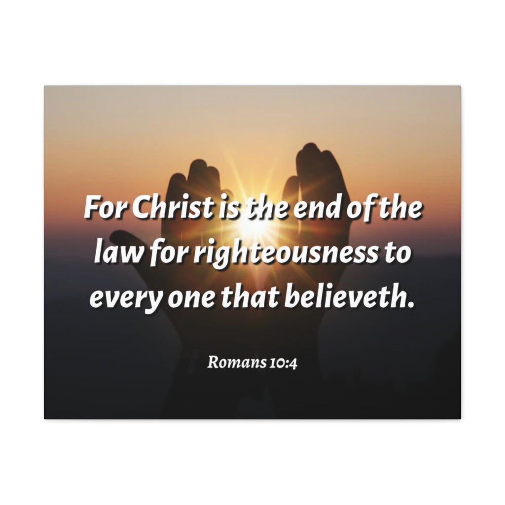 Scripture Walls Law For Righteousness Romans 10:4 Bible Verse Canvas Christian Wall Art Ready to Hang Unframed-Express Your Love Gifts