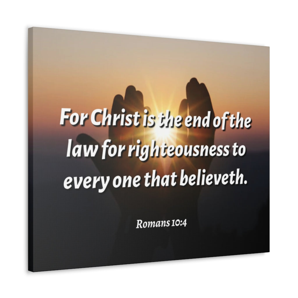 Scripture Walls Law For Righteousness Romans 10:4 Bible Verse Canvas Christian Wall Art Ready to Hang Unframed-Express Your Love Gifts