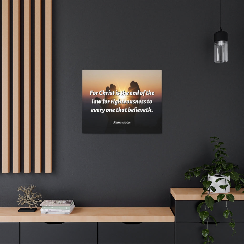 Scripture Walls Law For Righteousness Romans 10:4 Bible Verse Canvas Christian Wall Art Ready to Hang Unframed-Express Your Love Gifts