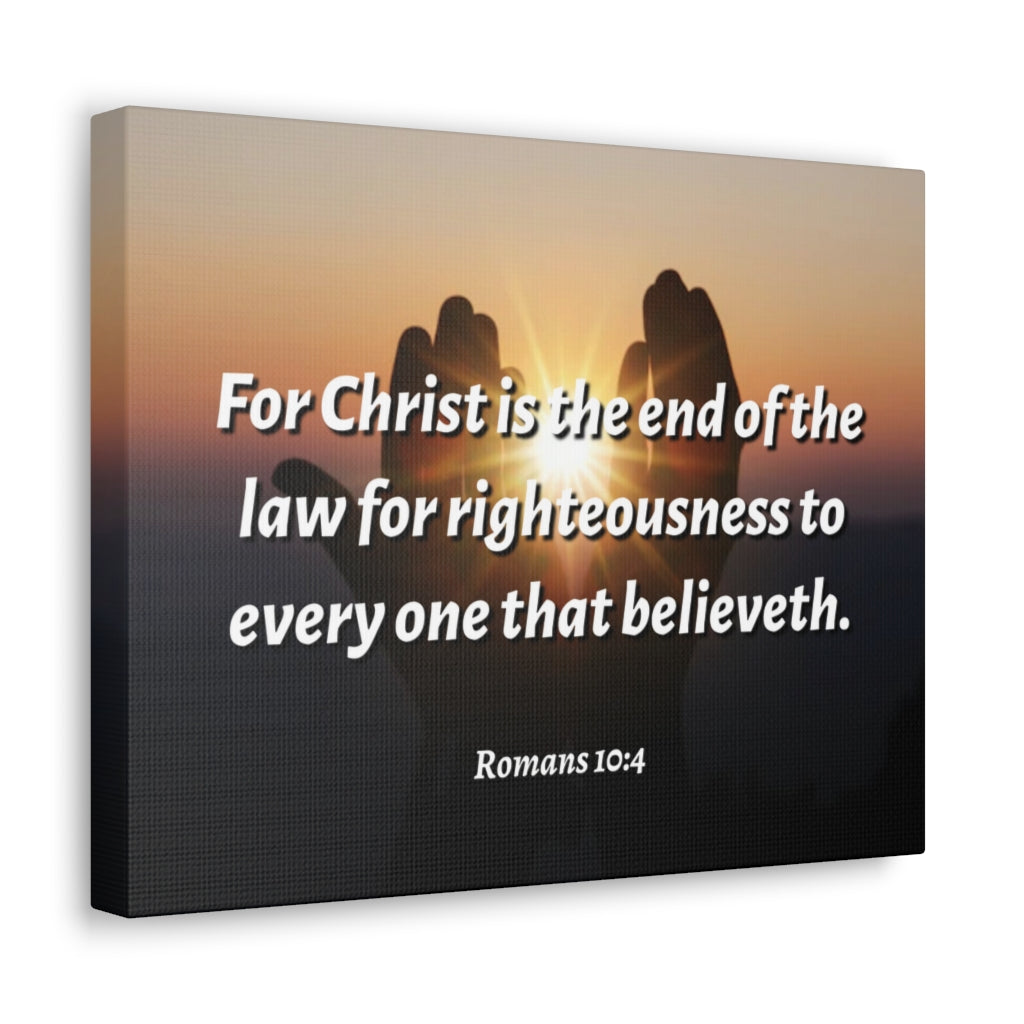 Scripture Walls Law For Righteousness Romans 10:4 Bible Verse Canvas Christian Wall Art Ready to Hang Unframed-Express Your Love Gifts